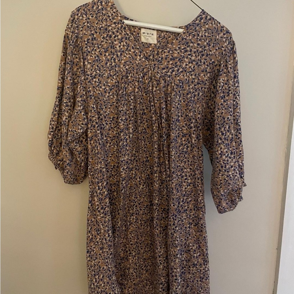 Women's Blue Floral Mini Dress